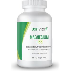 Barivita UUTUUS! Magnesium + B6. 90 vegekapselia